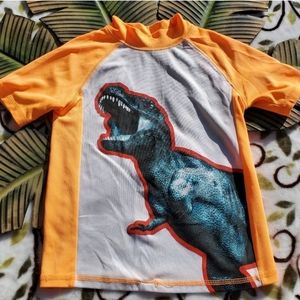 Jumping Beans Dinosaur Rashguard sz XL (7X) orange